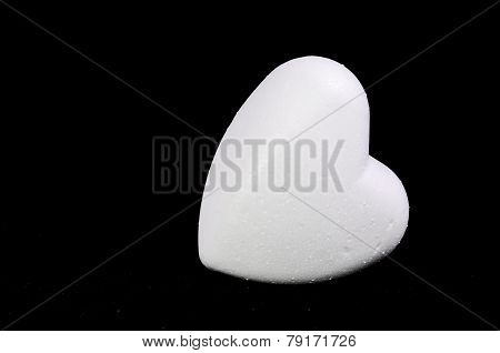 White Polystyrene Heart