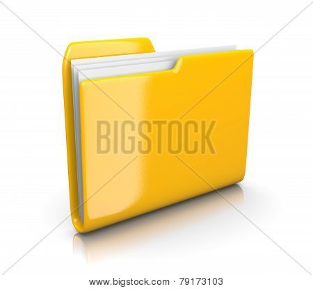 Yellow Document Folder