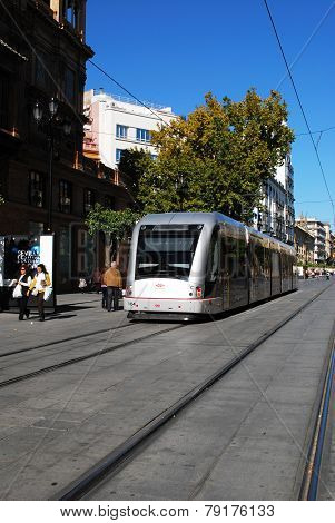 Modern Tram, Seville.