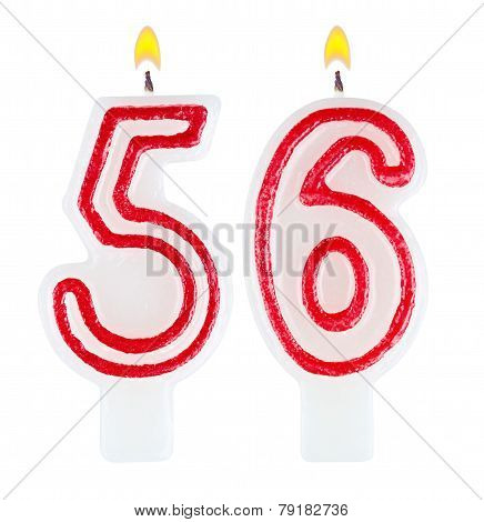 Birthday Candles Number Fifty Six