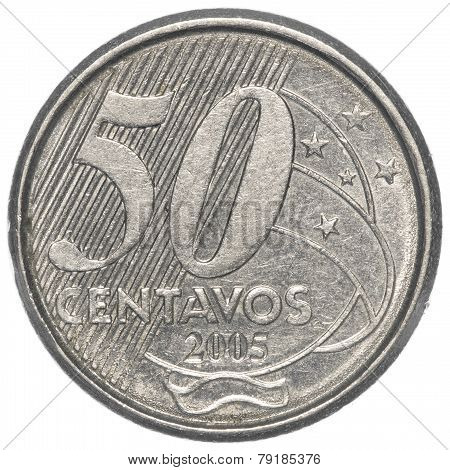 50 Brazilian Real Centavos Coin