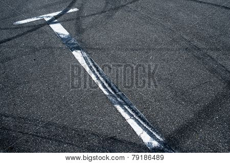 Asphalt Surface Of The Empty Parking
