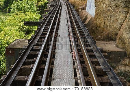 Old Railway Bridge At Tham Krasae Kanchanaburi, Thailand