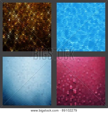 Geometric patterns set of four