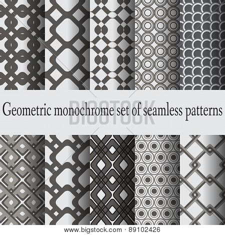 monochrome  seamless patterns