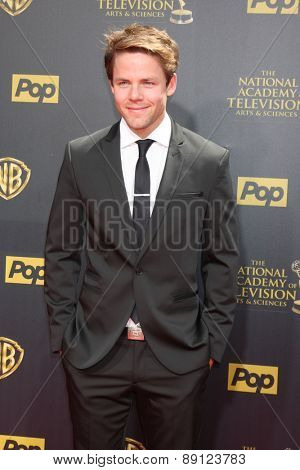 LOS ANGELES - APR 26:  Lachlan Buchanan at the 2015 Daytime Emmy Awards at the Warner Brothers Studio Lot on April 26, 2015 in Burbank, CA