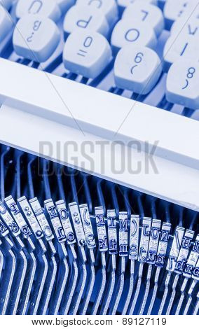 keys of an old typewriter. symbolic photo for communication in former times