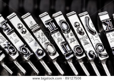 type an old typewriter. symbolic photo for communication in former times