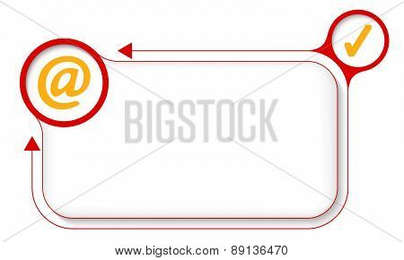 Frame  with email icon