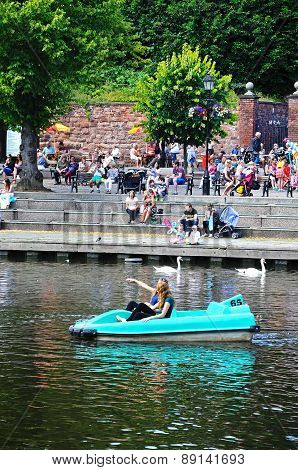 Boat on River Dee, Chester.