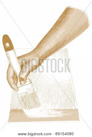 Hand With Brush