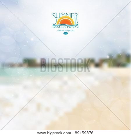 Blur the background . Summer, heat, rest. Abstract bright backgr