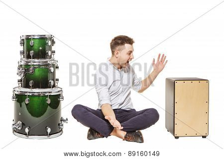 Man In Awe Of Cajon