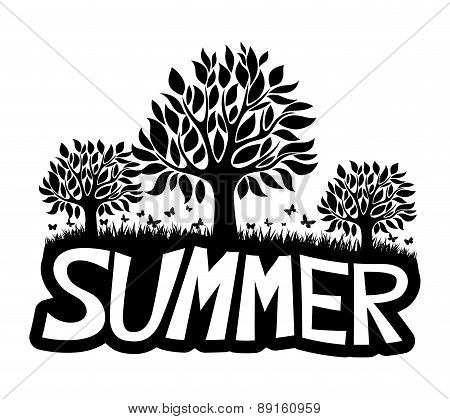 Vector sign. Summer.