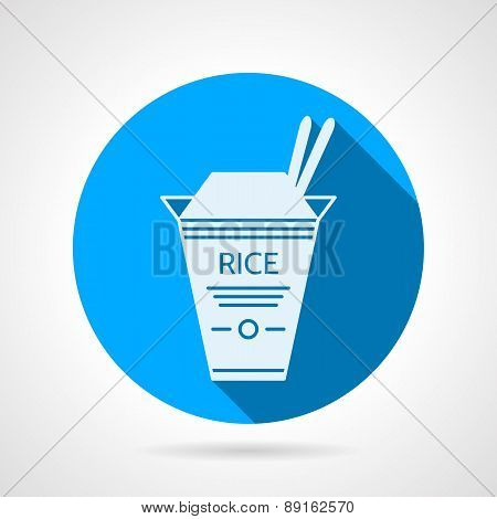 Rice pack flat round vector icon
