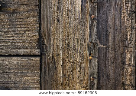 Old Wooden Rusty Wall
