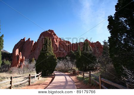 Red rock formations garden of the Gods
