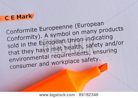 C E Mark