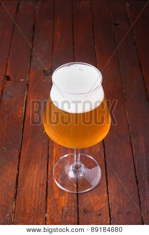 Wheat Beer On Wood