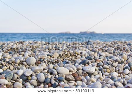 mediterranean sea and pebbles beach