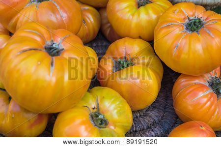 Yellow Tomatoes In The Market