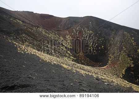 Scenery And Craters Of Mt. Etna Volcano