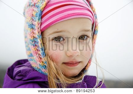 Uniquely Beautiful Little Girl With Big Eyes