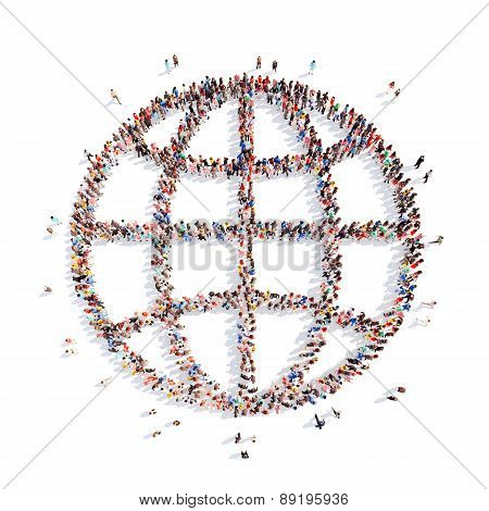 people in the form of globe.