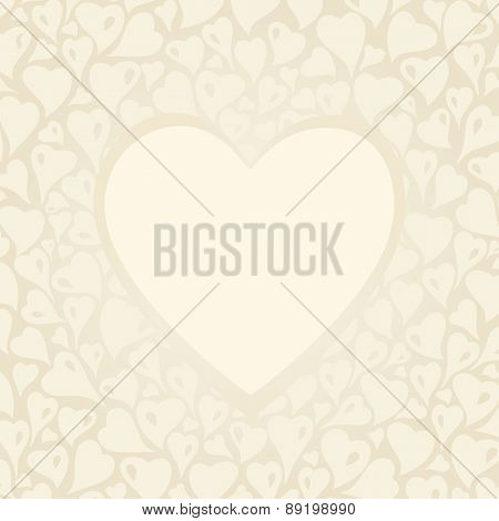 Wedding vintage Ecru invitation design with copyspace