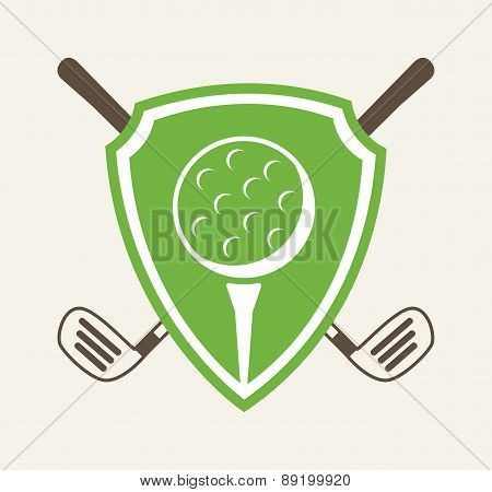 golf design over white background vector illustration