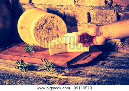 Vintage Photo Of Still Life With French Goat Cheese