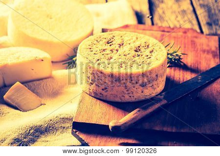 Vintage Photo Of Still Life With French Goat Cheese