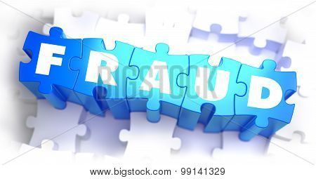 Fraud - White Word on Blue Puzzles.