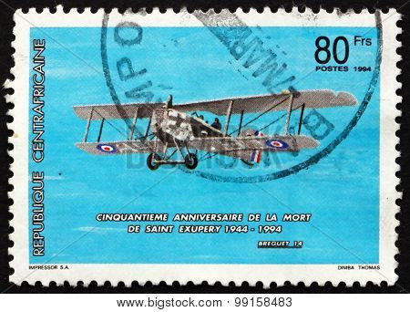 Postage Stamp Central African Republic 1994 Antoine De Saint-exu