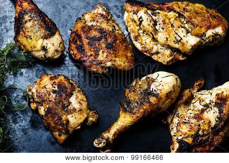Chicken A Grill With A Tarragon