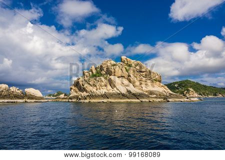 Rocks Mountain And Sea With Blue Sky