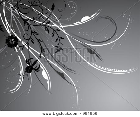 Blomstermotiver baggrund vektor elementer For Design,