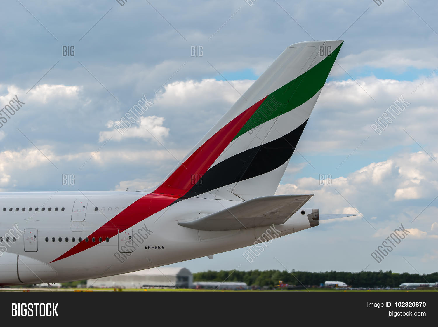 Emirates Rudder Emirates Airbus A380 Image & Photo (Free Trial) | Bigstock