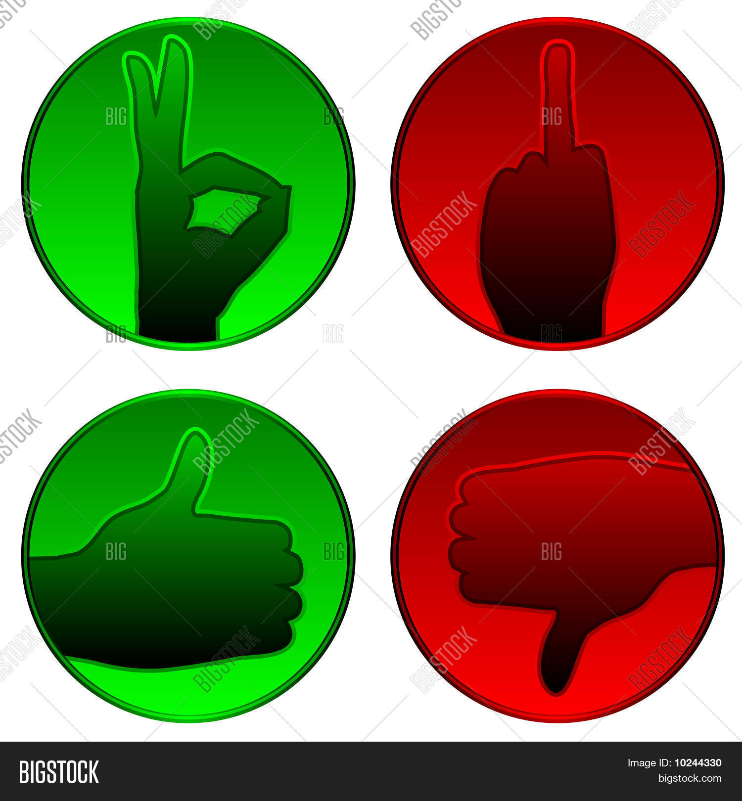 Accept Reject Symbols Vector & Photo (Free Trial) | Bigstock