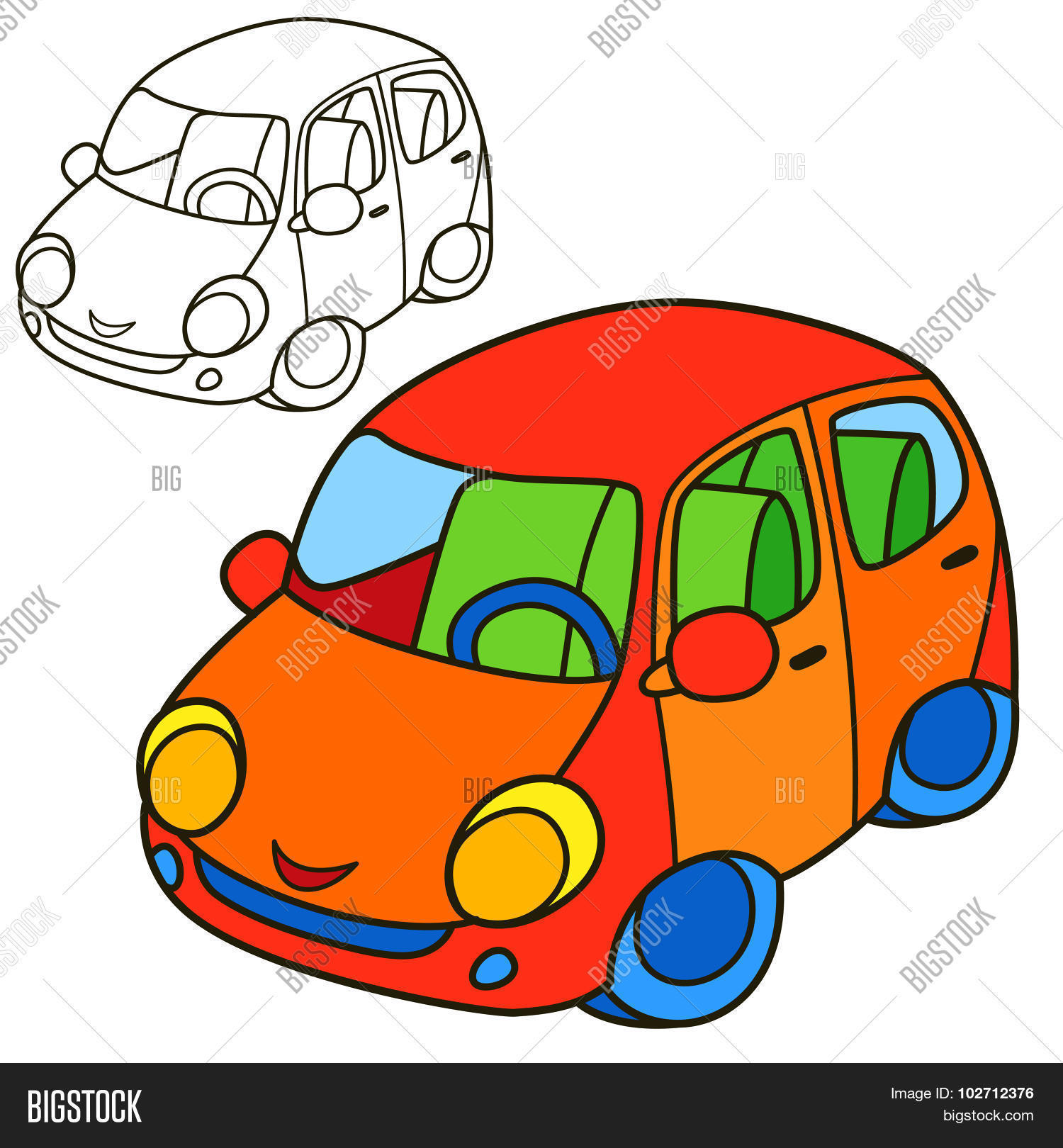 Car. Coloring Book Vector & Photo (Free Trial) Bigstock