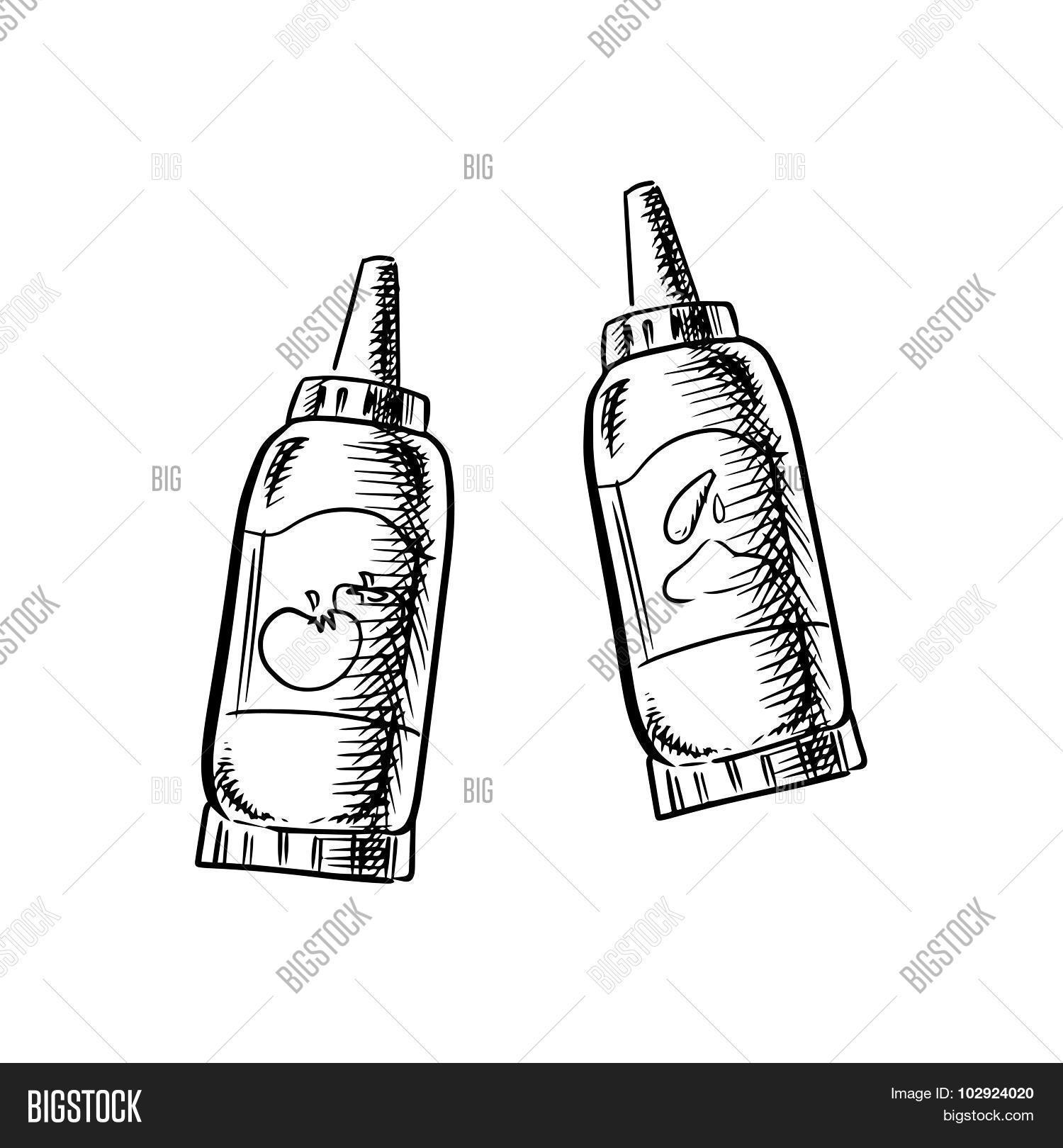 Ketchup Mustard Vector & Photo (Free Trial) | Bigstock