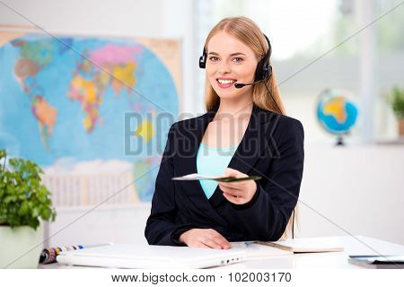 Creative concept for travel agency office