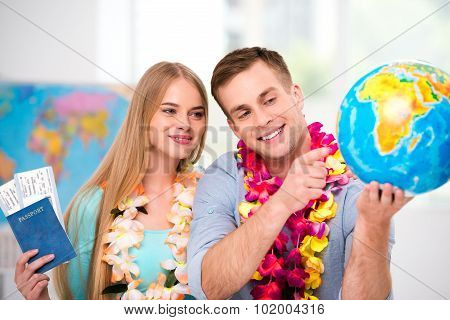 Creative concept for travel couple