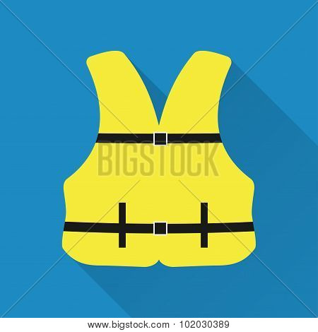 Life jacket .Flat design vector illustration