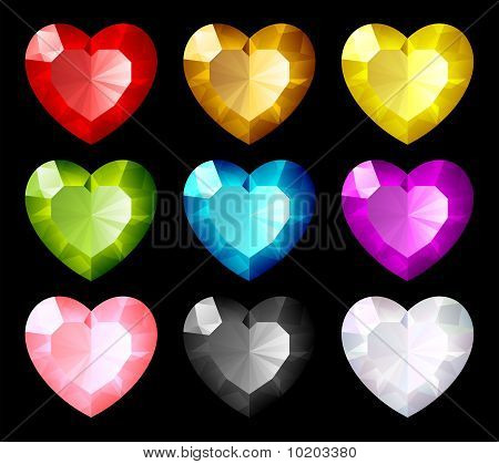 Vector gioiello insieme. Cuori