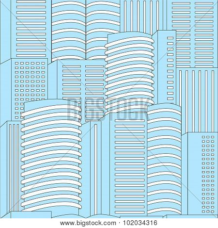 Seamless Modern Building Background. Stock Vector