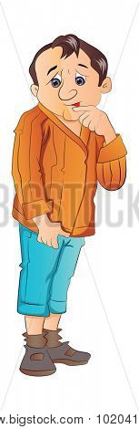 Worried Man, vector illustration