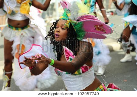 The Unidentified Exotic Dancer Participant In Tropical Carnival Of Paris.