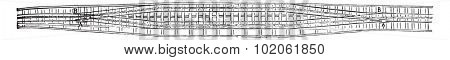 Giessbach way, Way of provision ensuring automatic crossing the train, vintage engraved illustration. Industrial encyclopedia E.-O. Lami - 1875. 