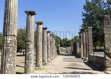 Palaestra Monument (3Rd Cent. B.c.) In Olympia, Greece